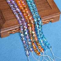 Perles en verre transparentes colorées en forme de cœur en gros, pierres synthétiques en quartz, perles en cristal en vrac pour la production de bijoux
