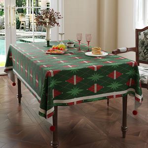 High Quality Universal Size Gold Snowflake <b>Party</b> Dinner <b>Table</b> Holiday <b>Decor</b> Easy to Clean Rectangular Christmas Tablecloth - Product Image 2