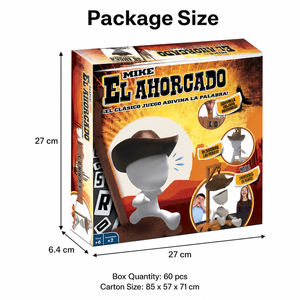 Jeu de devinettes de mots espagnols 1:1 El Ahorcado Mike, jeu de l'éducatif classique Hangman sur le thème du cowboy, jeu de société éducatif d'orthographe 12+ ans, en papier et plastique - Product Image 6