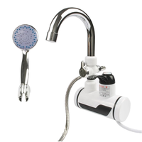 Robinet de cuisine instantané sans réservoir électrique 220V, moderne, en acier inoxydable, à poignée unique, monté sur le plan de travail, chauffe-eau à eau chaude, valve en céramique