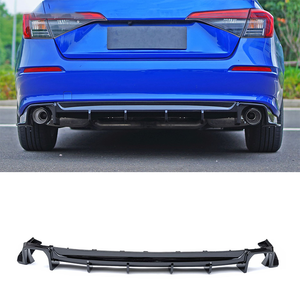 Diffusore posteriore in plastica nero lucido per paraurti posteriore Honda <span class=keywords><strong>Civic</strong></span> 11a generazione <span class=keywords><strong>2022</strong></span> - Product Image 3