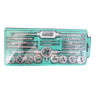 Jeu de tarauds et filières en acier allié M6-M12 (20 ou 12 pièces) pour la filetage manuel – Coffret d'outils