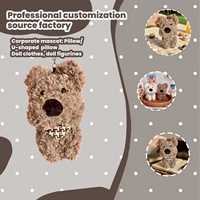 Porte-clés pendentif en peluche West Highland à visage rond et mignon, en coton PP, figurine de chiot désordonné, décoration de sac, cadeau créatif pour filles