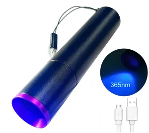 TOPCOM 3W 365nm Wiederauf ladbare UV-Taschenlampe Taschenlampe mit schwarzem Linsen filter für Hund Urin Haustier Flecken Bett