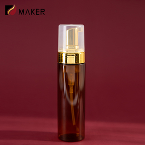 Plastic Skincare Set Bottle Empty Plastic Foaming Soap Gold Pump 100ml 120ml 150ml 200ml 250ml For Cosmetics Skincare Body Packaging Set Foam Pump Bottle