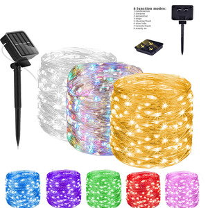 <span class=keywords><strong>Guirnalda</strong></span> de luces decorativas de Navidad para exteriores <span class=keywords><strong>LED</strong></span>, <span class=keywords><strong>guirnalda</strong></span> de fiesta de jardín con energía <span class=keywords><strong>Solar</strong></span> impermeable para temporada festiva - Product Image 1