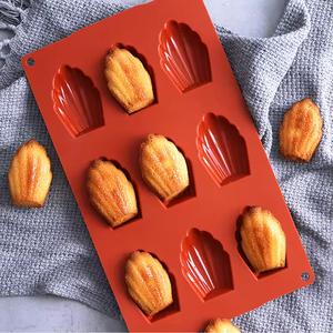 Vente chaude 18 cavités Mini gâteau au fromage industriel <span class=keywords><strong>Pop</strong></span> Pan coquille forme plateaux en silicone pour faire des outils de gâteau à gâteau Madeleine - Product Image 2