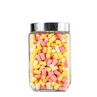 Bocaux en verre sodocalcique avec couvercle hermétique, grands, transparents et brillants, pour cuisine et garde-manger, pour lait en poudre, cornichons, céréales et grains