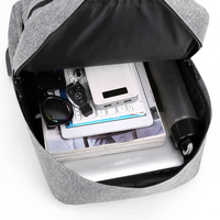 Sac à dos d'affaires en jean, ensemble trois pièces, grande capacité, sacoche d'ordinateur portable de voyage extérieur, antivol, sac d'école léger, style urbain