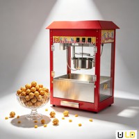Machine à Popcorn Commerciale LEDE avec Système de Ventilation, Agitateur Électrique, Conception Papillon, Pop-corn Sphérique pour Maïs Sucré
