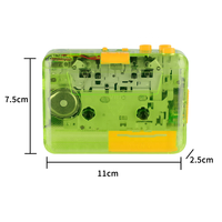 Baladeur stéréo vert transparent personnalisé Convertisseur audio MP3 Lecteur de cassettes