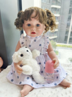 Poupée bébé reborn fille nouveau-née Littlerslove de 22 pouces, réaliste, corps entier en silicone, mini jouet modèle pour filles