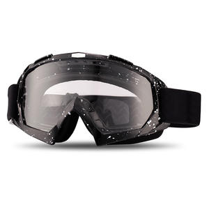 Lunettes de sport tendance surdimensionnées pour le ski, le cyclisme, la moto, la randonnée, coupe-vent, monture noire, miroir argenté, ajustement fin - Product Image 4