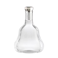 Botol Kaca Silinder Mewah untuk Whisky/Anggur 750ml/700ml dengan Tutup Gabus Permukaan Dapat Disesuaikan Melalui Sablon