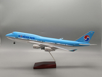 Modèle de simulation modèle d'avion en résine Boeing 747 Korean Airlines 1/150 cadeau d'affaires d'art populaire
