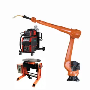 Brazo de Robot Industrial KUKA KR 20 R3100, alcance de 3101MM para soldadura por puntos, soldadura MIG TIG con máquina de soldadura y posicionador