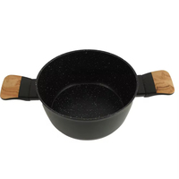 Ensemble de 8 ustensiles de cuisine en aluminium antiadhésif avec casserole, poignées en bakélite, compatible gaz et induction, passe au four, au micro-ondes et au lave-vaisselle