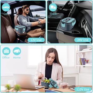 Chauffe-plat électrique personnalisé, boîte à lunch chauffante avec sac isotherme, pour voiture, camion, bureau, boîte à lunch électrique portable - Product Image 6