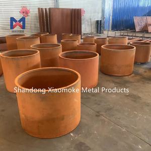 <span class=keywords><strong>Jardinière</strong></span> en métal <span class=keywords><strong>100</strong></span> <span class=keywords><strong>cm</strong></span> Pot à fleurs rond en acier corten Pots à fleurs en métal - Product Image 4