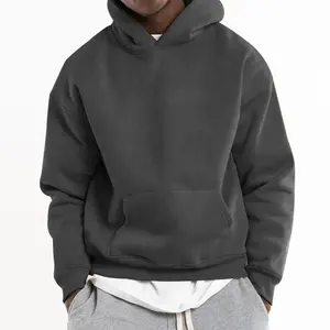 High Quality Custom logo Men's Heavy weight blank Oversized Sweatshirt Pullover No String Thick Fleece Hoodies