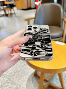 Coques de téléphone portable DIY en TPU pour voitures de sport vintage, peinture UV, antichoc, anti-traces de doigts, protection d'objectif, support pour 17/16/15/14 <span class=keywords><strong>Pro</strong></span> <span class=keywords><strong>Max</strong></span> - Product Image 4