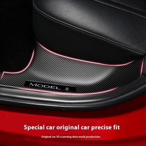 Apto para <span class=keywords><strong>Tesla</strong></span> <span class=keywords><strong>Model</strong></span> Y/<span class=keywords><strong>3</strong></span>. Barras Protectoras para Estribos Internos y Externos de Automóviles, Fabricadas en ABS, Protegen los Estribos de la Suciedad - Product Image 3