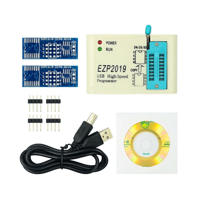 HFYD Ezp2019 High Speed SPI Flash Programmer 24/25/93 BIOS 25t80 Offline Programming Electronic Module Kit
