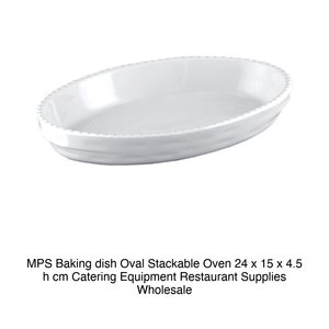 Bandeja para hornear MPS ovalada apilable para horno 24 x 15 x 4.5 h cm, equipo de catering, suministros para restaurantes, venta al por mayor - Product Image 2