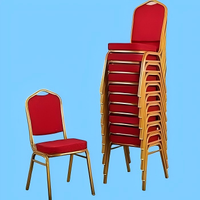 Chaise d'hôtel d'intérieur à cadre métallique et dossier solide, empilable, pour banquets, mariages, restaurants et événements