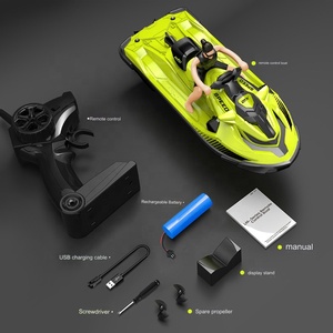 AiJH Rc barco Control remoto lancha eléctrica modelo <span class=keywords><strong>de</strong></span> alta velocidad 2,4G agua Rc lancha motora Juguetes - Product Image 4
