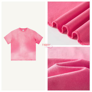 Commercio all'ingrosso da <span class=keywords><strong>uomo</strong></span> Oversize 270gsm 100% pesante cotone Premium personalizzato grafica di alta qualità Vintage lavata semplice t-Shirt macchina da stampa - Product Image 2