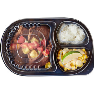 กล่องพลาสติกใส่อาหารแบบใช้แล้วทิ้ง PP 2-3 ช่อง สำหรับขายส่ง เหมาะสำหรับบรรจุอาหารกลางวันและอาหารแบบนำกลับบ้าน - Product Image 4