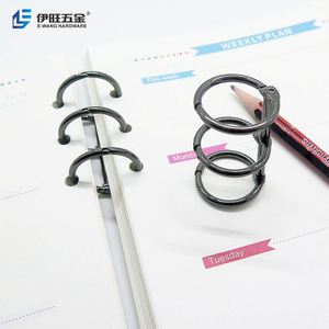 YIWANG Metal Plated Black Nickel A5 3 Ring Binder <b>Clip</b> Paper File Folder - Product Image 5