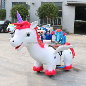मनोरंजन पार्क खिलौने पर यांत्रिक एनिमैटोनिक यूनिकॉर्न सवारी इनडोर और आउटडोर के लिए उपयुक्त - Product Image 4