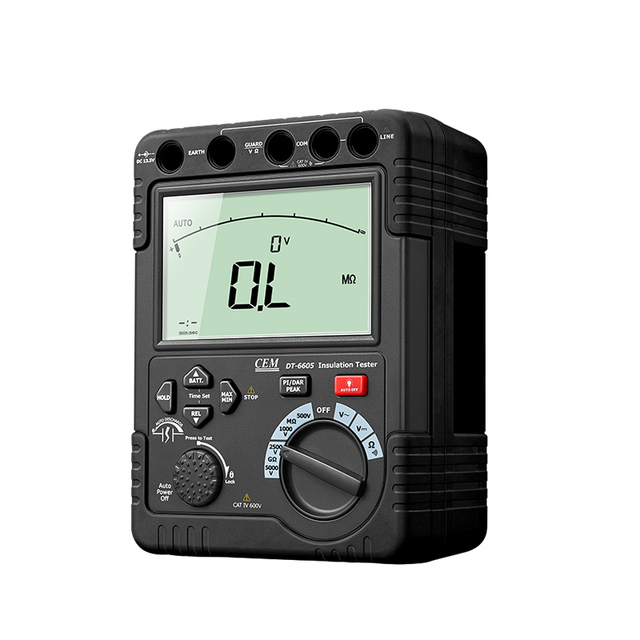 CEM High Voltage Insulation Resistance Tester AC/DC Voltage Measurement High Precision Insulation Meter DT-6605