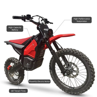 Moto électrique tout-terrain haute puissance 60V 1500W avec pneus 14/17 pouces, vitesse maximale 80 km/h, idéale pour les zones scéniques et événements