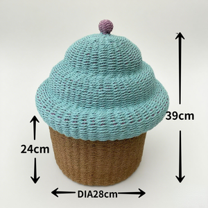 Customized <strong>Basket</strong> Paper Rope Storage <strong>Child</strong>-friendly Style Woven Handmade <strong>Basket</strong> for Living Room Bedroom Decor - Product Image 4