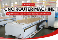 Routeur CNC avec puissance de 25 kW, système 380 V 50 Hz, 6 kW, 4 broches et pré-démarrage en 0 seconde pour une utilisation continue