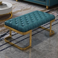 Set Sofa Velvet Chesterfield Putih Ottoman 3+2+Ottoman Modern untuk Ruang Tamu, Gudang, Sekolah, Vila