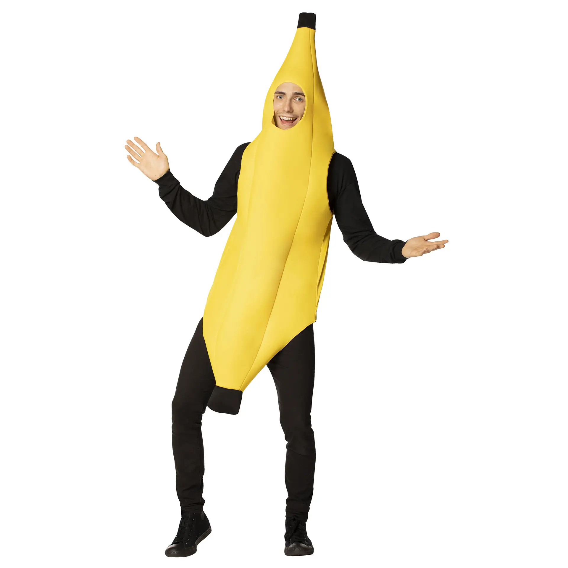 Costume de banane pour adulte unisexe Deluxe Halloween Dress Up pour la fête Jeu de rôle Activité de plein air