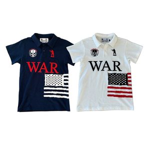 Camiseta Polo Unisex de Verano con Bordado 3D de Letras de Poliéster, Estilo Europeo y Americano, Paz Mundial - Product Image 3