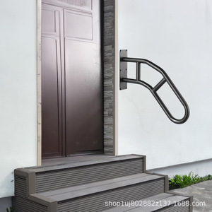 Rampe d'escalier extérieure en platine 57x8x45, rampe de sécurité murale en fer pour personnes âgées et handicapées - Product Image 2