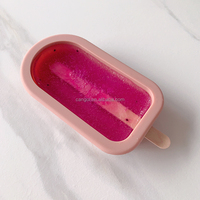 Moules à glace en silicone personnalisés pour sucettes glacées, moule ovale pour machine à glace maison, pour outils de bricolage