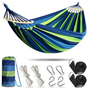 Hot Bán Duy Nhất Và Đôi Cầu Vồng Người Sọc Chống Rollover Dày Vải Di Động Cắm Trại Ngoài Trời Võng - Product Image 1