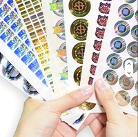Étiquettes holographiques personnalisées anti-contrefaçon avec motif inviolable, autocollants de sécurité VOID authentiques et sécurisés