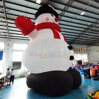 Décoration de Noël gonflable extérieure : Père Noël au volant d'un train pour pelouse et jardin, publicité gonflable de Noël