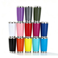 Gobelets isothermes sous vide en acier inoxydable à double paroi de 20 oz, personnalisés et thermolaqués, pour café, voiture et voyage, adaptés au laser, vente en gros