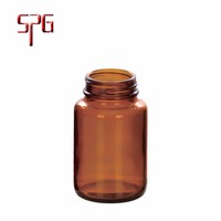 Hot Sale 60cc bis 500cc Unterschied liche Farbe Weithals tablette Glasflasche mit Aluminium kappe oder Kunststoff kappe
