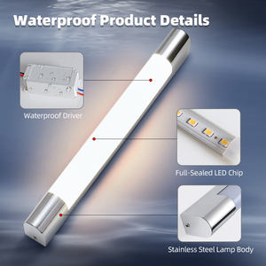 Lámparas de Pared LED Modernas para Interiores, Cromo Pulido, IP44, Iluminación para Baño, Espejo, Elegantes, Impermeables, Alto CRI 95 - Product Image 3