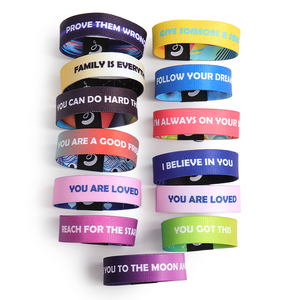 Özel parti promosyon Polyester kumaş elastik bant bilezik RFID bilekliği sublime hediye için - Product Image 4